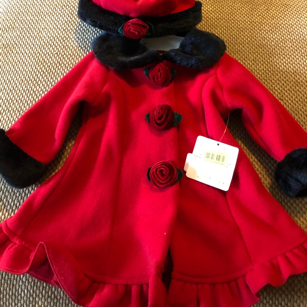 Baby red coat brand new